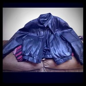 "First" classic leather gear motorcycle jacket